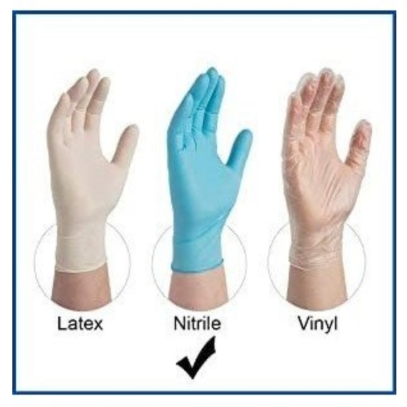 Black Nitrile Safety Gloves! Size Large! - Picture 3 of 6